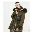 Trendy Clothing Solid Hooded Parka Jacket for Ladies